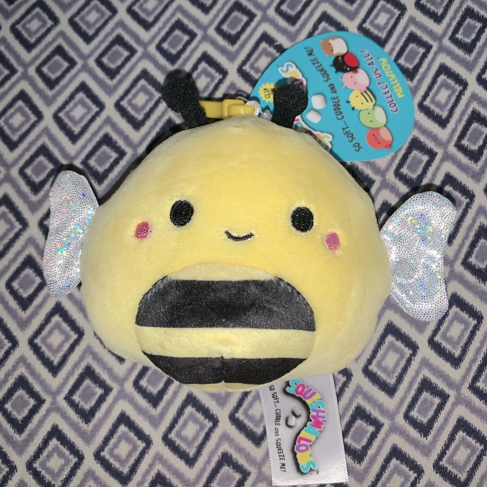 Sunny Bee No Crown Squishmallow Clip